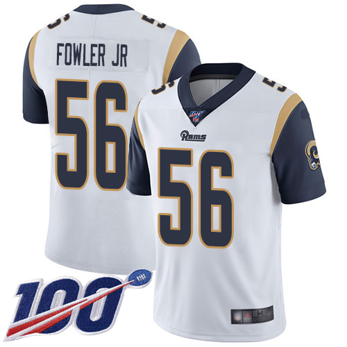 Los Angeles Rams Limited White Men Dante Fowler Jr Road Jersey NFL Football #56 100th Season Vapor Untouchable